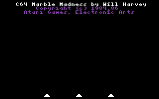 Marble Madness screenshot 3 for Commodore 64